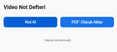 Video Not Defteri / Time-Step Not Alma Sistemi